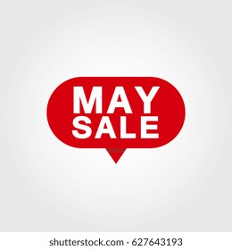 May Sale Label Red