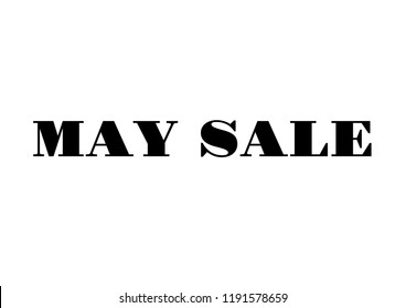 may sale. Text design. Vector illustration.