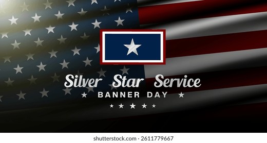 May is Silver Star Service Banner Day. Great for posters, banners, social media and more. Black background.