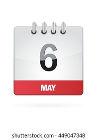 May Six. Calendar Icon