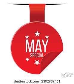 May Special banner design, Isolated on white background.