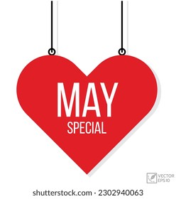 May Special banner design, Isolated on white background.