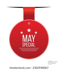 May Special banner design, Isolated on white background.