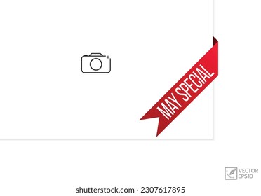May Special banner design, Isolated on white background.