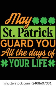 
May St. Patrick Guard You eps cut file for cutting machine