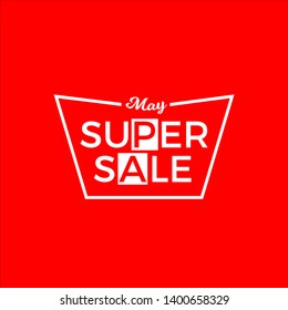 may super sale banner design for promotion