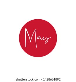May text design vector template