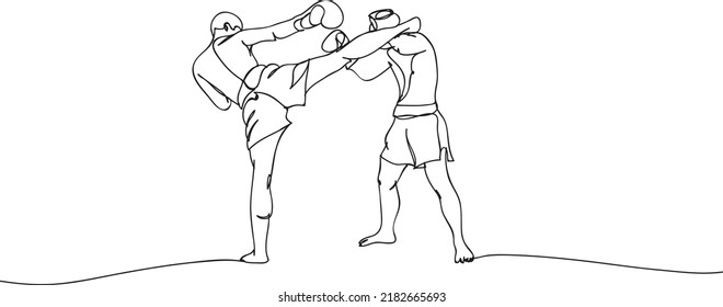 may thai line drawing vector illustration.