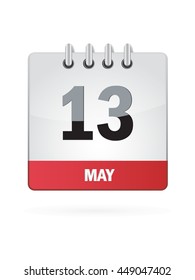 May Thirteen. Calendar Icon
