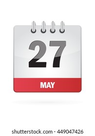 May Twenty Seven. Calendar Icon