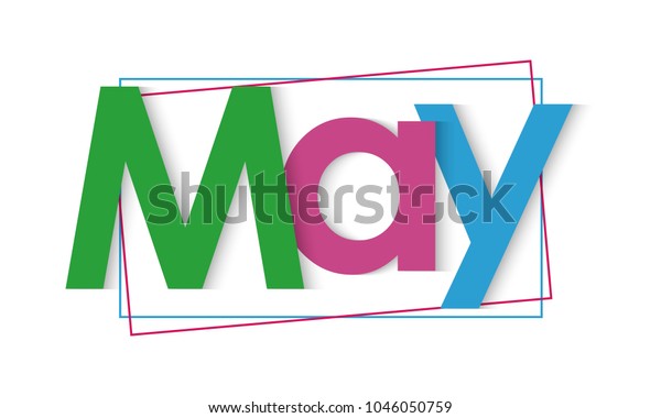 May Vector Letters Stock Vector (Royalty Free) 1046050759 | Shutterstock