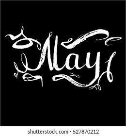 May vector months lettering