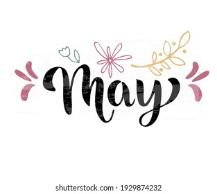 May Word May Concept Text Leaves Stock Vector (Royalty Free) 1929874232 ...