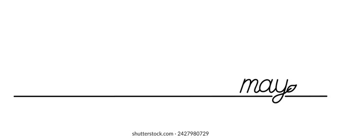 may word continuous line drawing, black line vector illustration, bottom line, horizontal design element