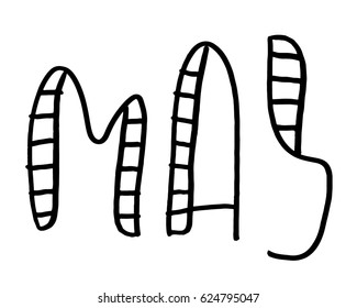 may word hand writing in vector