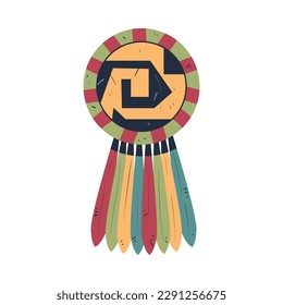 Maya civilization cultural artifact. Aztec cultural object cartoon vector illustration