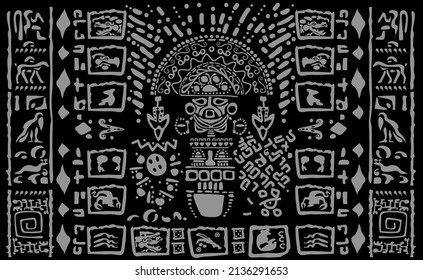 Maya designs tribal.Signs of ancient civilizations.