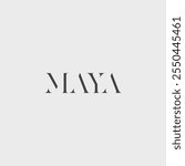 Maya Letter logo design vector template