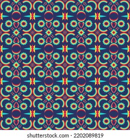 Maya Pattern Seamless Ethnic Design Abstract Ornament Geometric Art