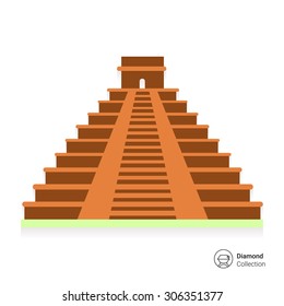 Maya pyramid icon
