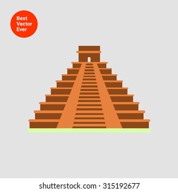 Maya pyramid icon