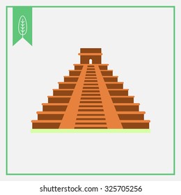 Maya pyramid icon