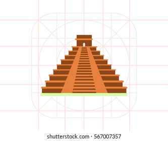 Maya pyramid icon