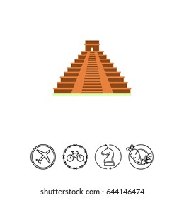 Maya pyramid icon