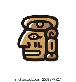 Maya script outline icon for graphic design, apps and websites