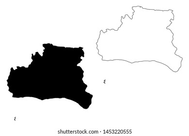 Mayabeque Province (Republic of Cuba, Provinces of Cuba) map vector illustration, scribble sketch Mayabeque map