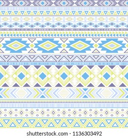 Mayan american indian pattern tribal ethnic motifs geometric seamless background. Vintage native american tribal motifs textile print ethnic traditional design. Aztec symbol fabric print.