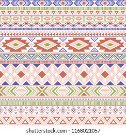 Mayan american indian pattern tribal ethnic motifs geometric vector background. Chic native american tribal motifs textile print ethnic traditional design. Aztec symbol fabric print.