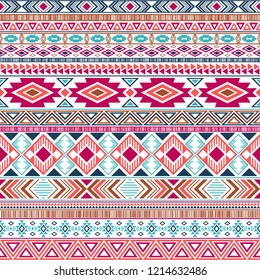 Mayan american indian pattern tribal ethnic motifs geometric vector background. Chic native american tribal motifs clothing fabric ethnic traditional design. Aztec symbol fabric print.