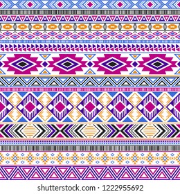 Mayan american indian pattern tribal ethnic motifs geometric vector background. Cool native american tribal motifs clothing fabric ethnic traditional design. Aztec symbol fabric print.