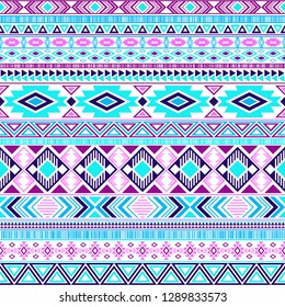 Mayan american indian pattern tribal ethnic motifs geometric seamless background. Doodle native american tribal motifs clothing fabric ethnic traditional design. Aztec symbol fabric print.