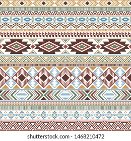 Mayan american indian pattern tribal ethnic motifs geometric vector background. Vintage native american tribal motifs clothing fabric ethnic traditional design. Aztec symbol fabric print.