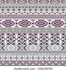 Mayan american indian pattern tribal ethnic motifs geometric seamless background. Chic native american tribal motifs clothing fabric ethnic traditional design. Mexican folk fashion.