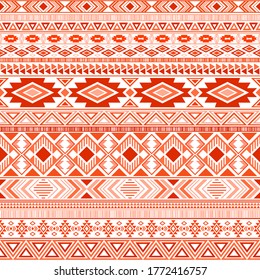 Mayan american indian pattern tribal ethnic motifs geometric seamless background. Modern native american tribal motifs textile print ethnic traditional design. Mexican folk fashion.