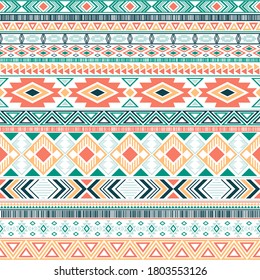 Mayan american indian pattern tribal ethnic motifs geometric seamless background. Doodle native american tribal motifs clothing fabric ethnic traditional design. Aztec symbol fabric print.