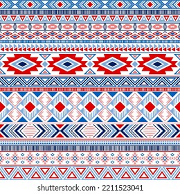 Mayan american indian pattern tribal ethnic motifs geometric vector background. Vintage native american tribal motifs textile print ethnic traditional design. Mexican folk fashion.