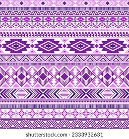 Mayan american indian pattern tribal ethnic motifs geometric seamless background. Graphic native american tribal motifs textile print ethnic traditional design. Mayan clothes pattern design.