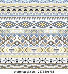 Mayan american indian pattern tribal ethnic motifs geometric seamless background. Modern native american tribal motifs textile print ethnic traditional design. Aztec symbol fabric print.