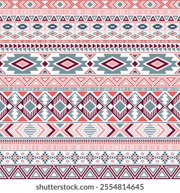 Mayan american indian pattern tribal ethnic motifs geometric seamless background. Graphic native american tribal motifs clothing fabric ethnic traditional design. Aztec symbol fabric print.