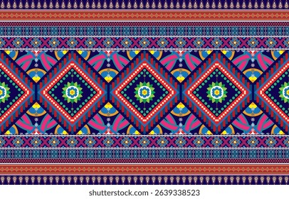 Mayan american indian pattern tribal ethnic motifs geometric seamless background. Unusual native american tribal motifs clothing fabric ethnic traditional design. Mexican folk fashion.