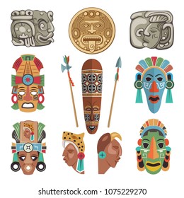 Mayan antique symbols and pictures