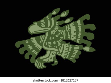 Mayan art. religious symbol of the ancient indians. Vector drawing for logo or illustrations.