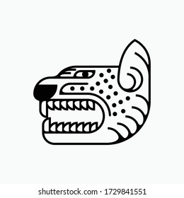 Mayan Aztec Jaguar Inspiration Vector Icon Illustration