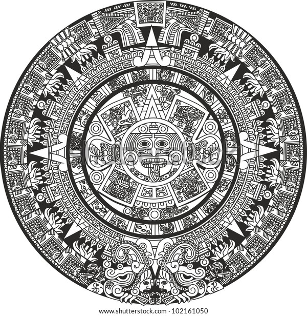 Mayan Calendar Stock Vector (Royalty Free) 102161050