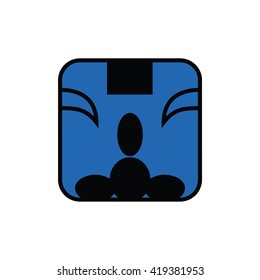 Mayan calendar symbol. Solar seal icon. Solar kin vector illustration. Dreamspell Mayan calendar. Blue Spectral Monkey