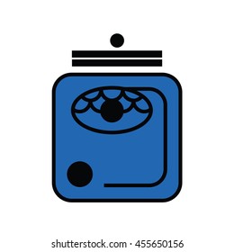 Mayan calendar symbol. Mayan calendar vector icon. Solar seal icon. Solar kin vector illustration. Dreamspell Mayan calendar. Blue Spectral Storm